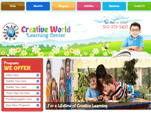 Tablet Screenshot of creativeworldlearningcentertx.com